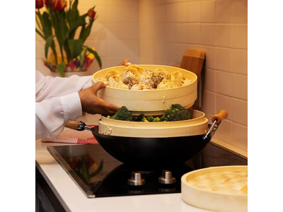 点心調理用中華竹製蒸籠